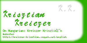 krisztian kreiczer business card